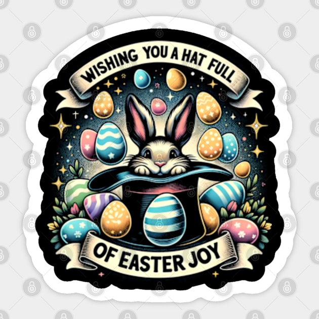 A Hat full of Easter Joy Sticker by Neon Galaxia